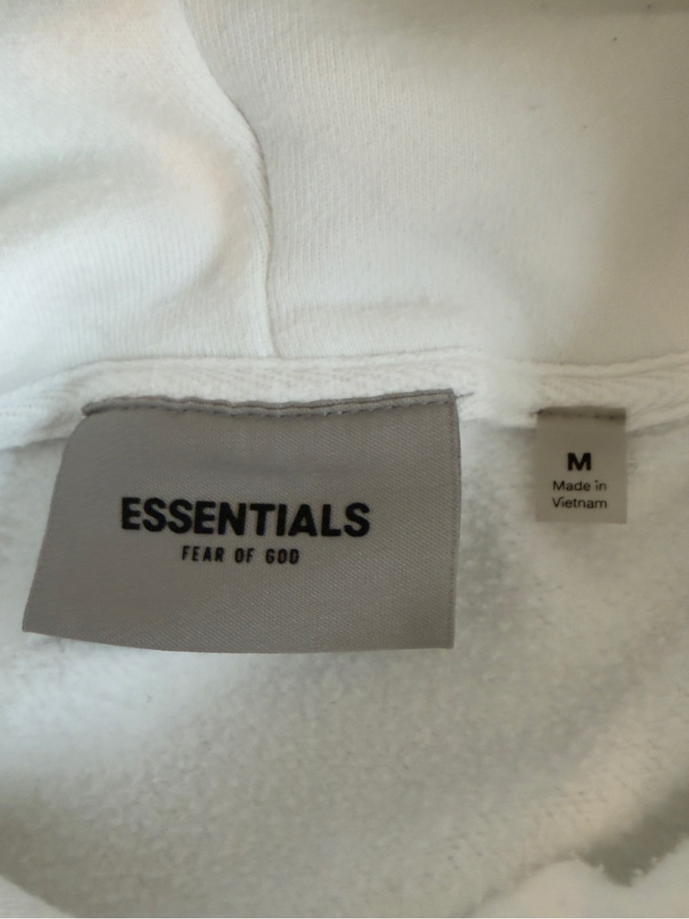 ESSENTIALS White Hooded Sweatshirt - Fear of God - Picture 3 of 3